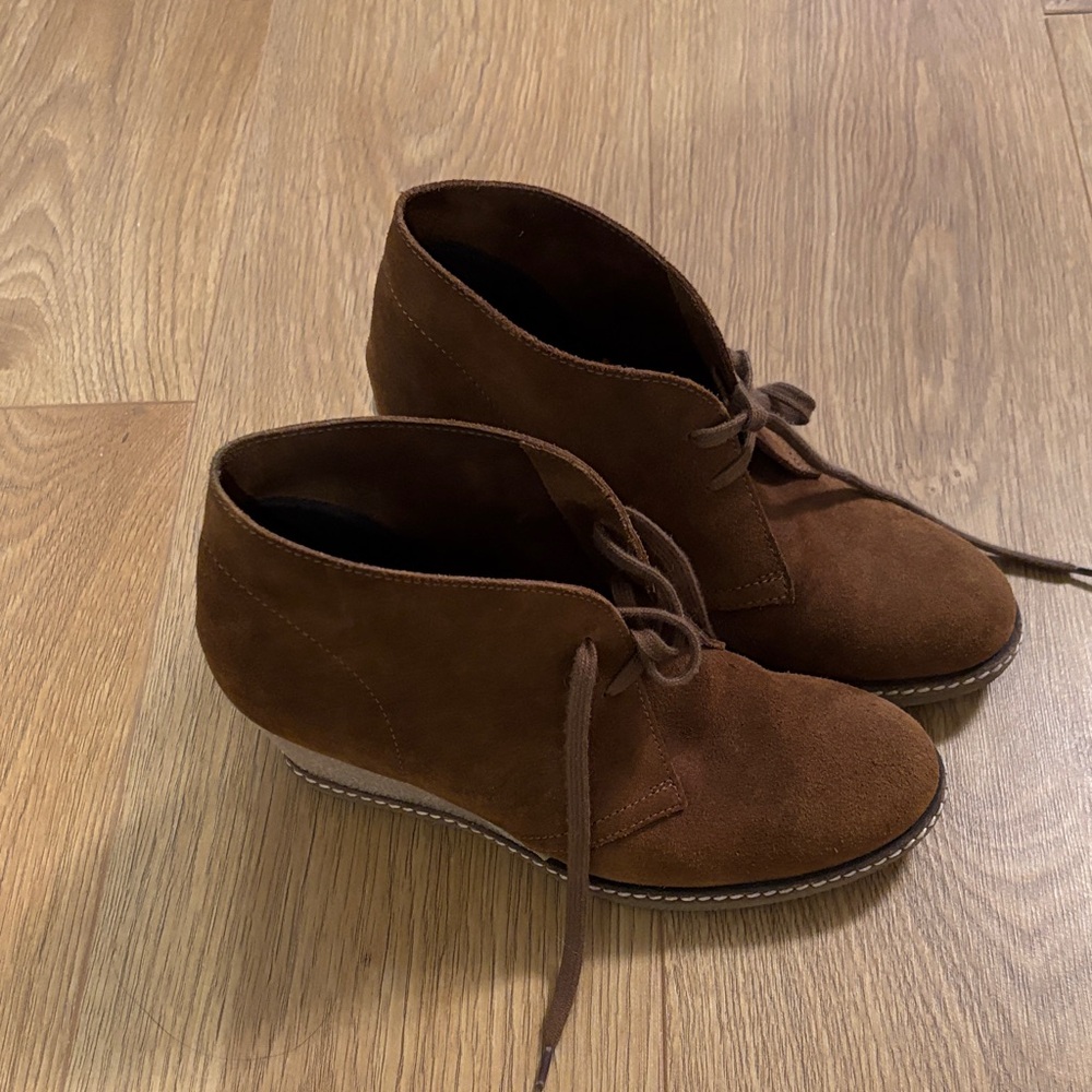J. Crew Brown Suede McAllister Ankle Boots